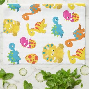 Cute Dinosaurs, Mönster, Dinosaurs, Baby Dino Kökshandduk