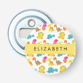 Cute Dinosaurs, Mönster om dinosaurier, ditt namn Flasköppnare