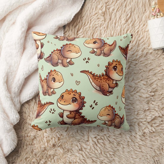 Cute Dinosaurs Nursery Kudde (Filt)