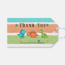 Cute Dinosaurs och Stars Baby Shower-Tack