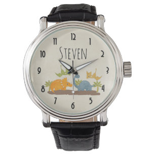 Cute Dinosaurs Prehistorisk Wildlife Armbandsur