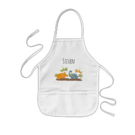 Cute Dinosaurs Prehistorisk Wildlife Barnförkläde