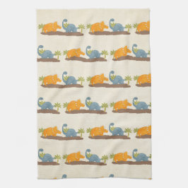 Cute Dinosaurs Prehistorisk Wildlife Kökshandduk