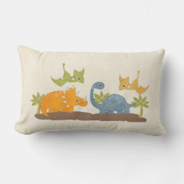 Cute Dinosaurs Prehistorisk Wildlife Lumbarkudde