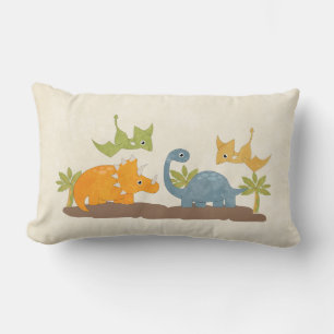 Cute Dinosaurs Prehistorisk Wildlife Lumbarkudde