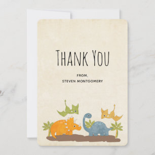 Cute Dinosaurs Prehistorisk Wildlife-Tack Tack Kort