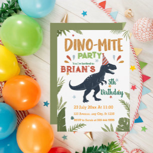 Cute Dinosaurs roar Boy Birthday Inbjudningar
