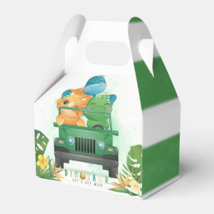 Cute Dinosaurs Safari Fordon Boy Shower Presentaskar