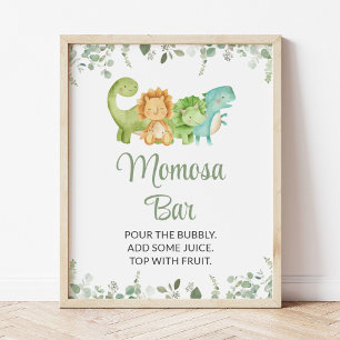 Cute Dinosaurs, T-Rex, Jurassic, Momosa Pub Poster
