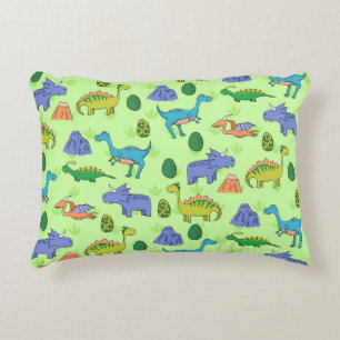Cute Dinosaurs, Tecknad Stil. Prydnadskudde