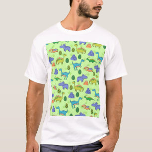 Cute Dinosaurs, Tecknad Stil. T Shirt