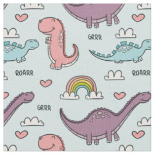 Cute Dinosaurs Tyg