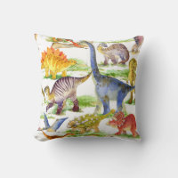 Cute Dinosaurs vattenfärg Sömlös konst