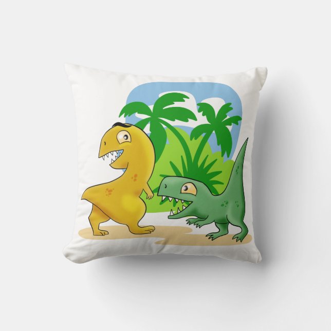 Cute Dinosaurs vid uppspelning Kudde (Framsida)
