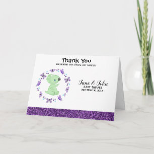 *~* Cute Dinosuar Butterfly Baby Shower Tack Kort