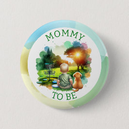 Cute Disk Golf Boy's Baby Shower | Mamma skall Knapp