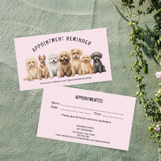 Cute Djuromsorg Services Nästa Möte Groomer Visitkort
