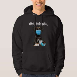 Cute Doberman Hund Ew People Hund Wing A Ansikte M Hoodie