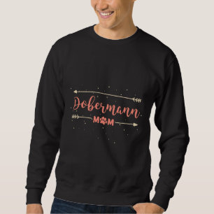 Cute Doberman Mamma Paw-utskriftspilar Lång Ärmad Tröja