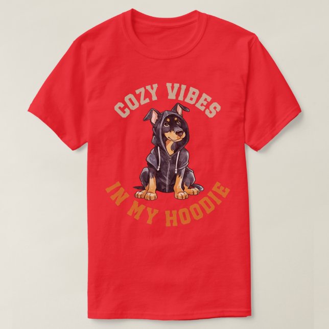 Cute Doberman Pinscher Hund T Shirt (Design framsida)