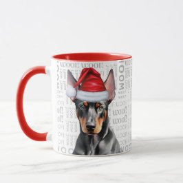 Cute Doberman Pinscher Lover Christmas Holiday Mugg