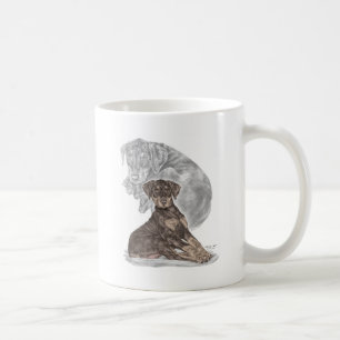Cute Doberman Pinscher Puppy Kaffemugg