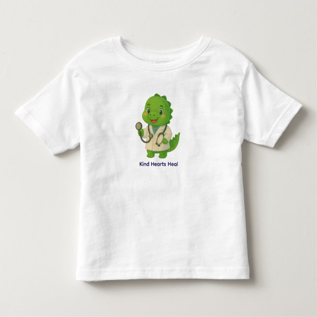 Cute Doctor Dinosaur – Dino Jobs T Shirt (Framsida)