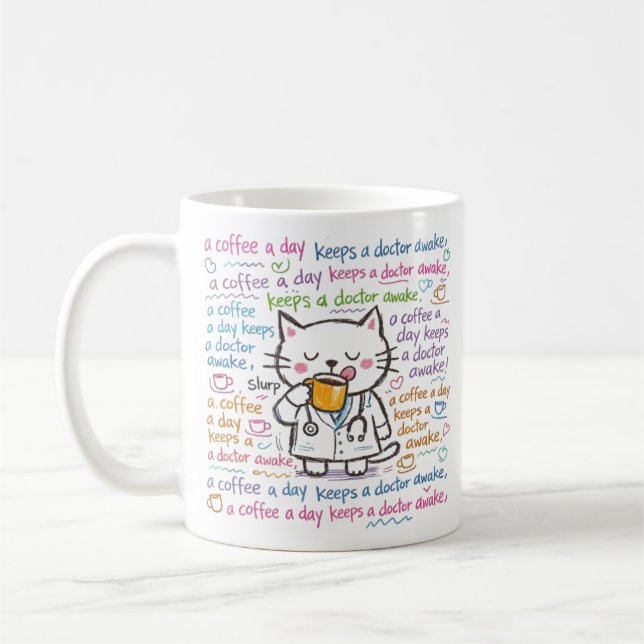 cute doctor mugs kaffemugg (Vänster)