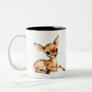 Cute Doe Chilling Out, Älskare Gift. Två-Tonad Mugg