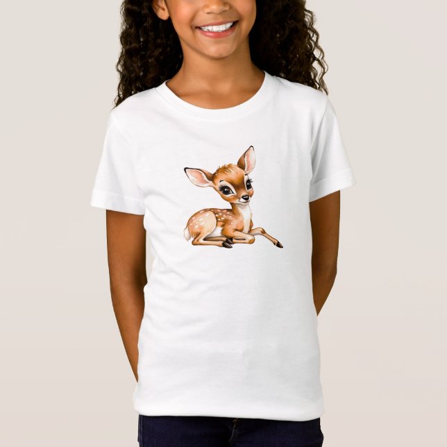 Cute Doe Chilling Out T-Shirt, Älskare Gift T Shirt (Framsida)