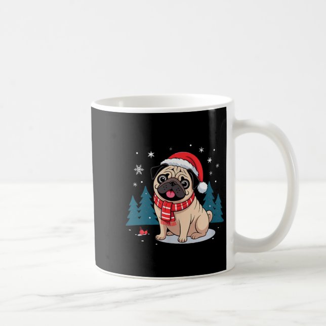 Cute Dog Christmas Valentines Design  Kaffemugg (Höger)