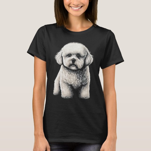 Cute Dog Graphic Puppy Illustration T Shirt (Framsida)