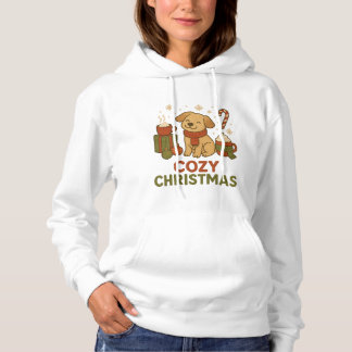 Cute Dog in Christmas Outfit with Cozy Christmas  T Shirt