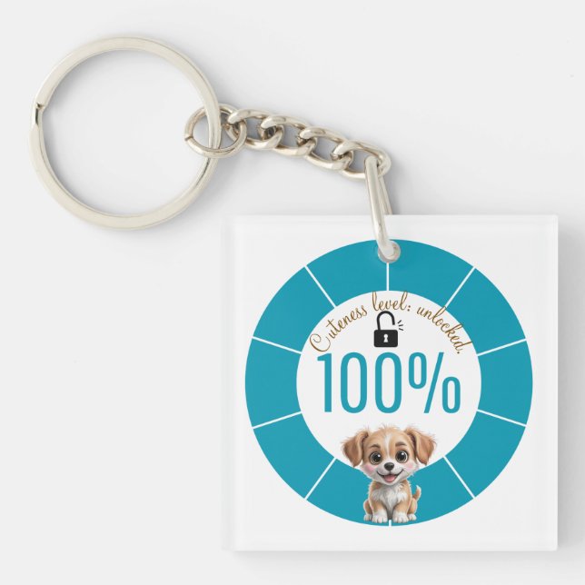 Cute Dog Keychain – Custom Text & Image (Framsidan)