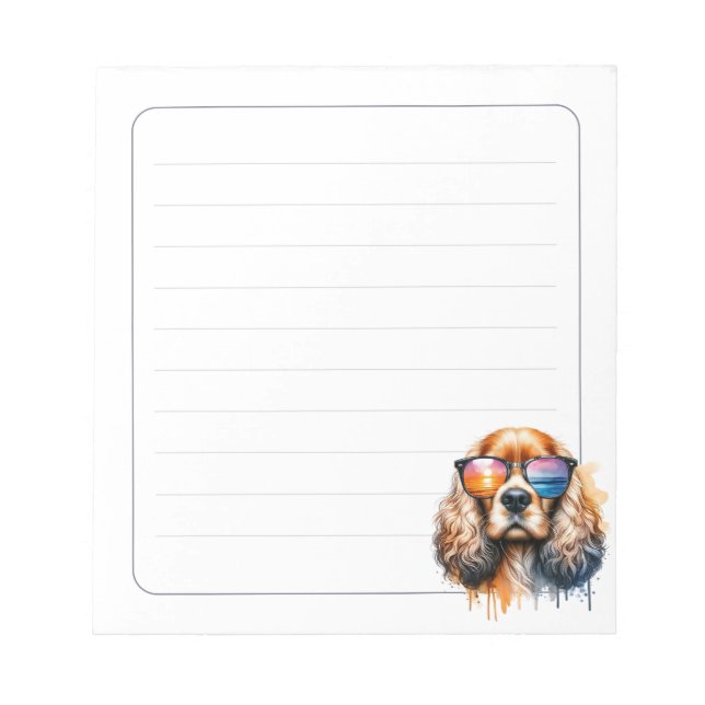 Cute Dog Notepad Dog Lover Notes & To-Do Pad Anteckningsblock (Framsida)