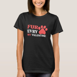 Cute Dog Paw Valentine Design for Pet Lovers T Shirt