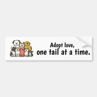 Cute Dog Rescue Sticker - One Tail at a Time  Bildekal