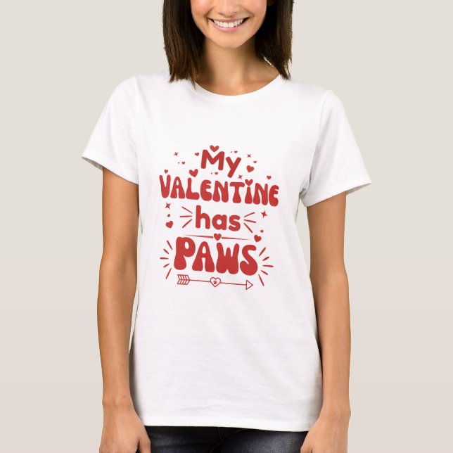 Cute Dog Valentine Gift for Pet Lovers T Shirt (Framsida)