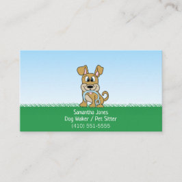 Cute Dog Walker Pet Sitta Services Visitkort