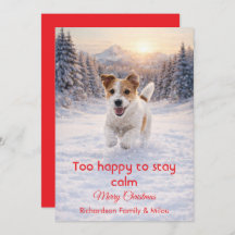 Cute Dog with Christmas Funny Quote | Holiday Card