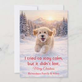 Cute Dog with Christmas Funny Quote | Holiday Card Julkort