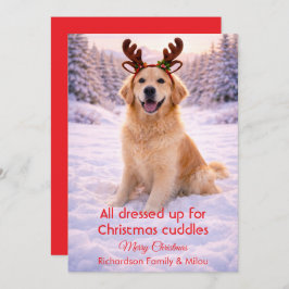 Cute Dog with Christmas Funny Quote | Holiday Card Julkort