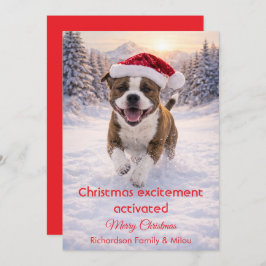 Cute Dog with Christmas Funny Quote | Holiday Card Julkort