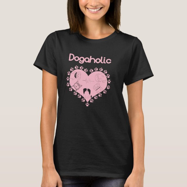 Cute Dogaalkoholhaltig Hund Rosa T Shirt (Framsida)