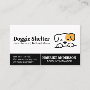 Cute Doggie Logotyp Visitkort