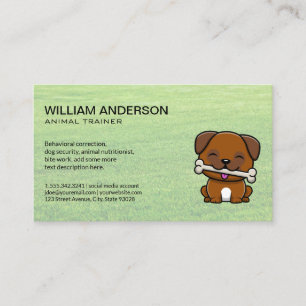 Cute Doggie med bone Grupp Visitkort
