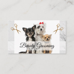 Cute Doggies Grooming Scissor Visitkort