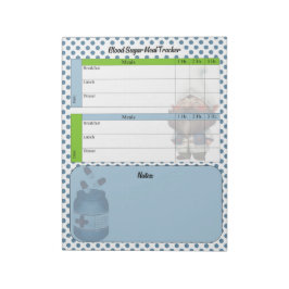 Cute Doktor Gnome Blood Sugar Log Anteckningsblock
