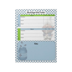Cute Doktor Gnome Blood Sugar Log Anteckningsblock