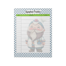 Cute Doktor Gnome Themme Symptom Tracker Anteckningsblock